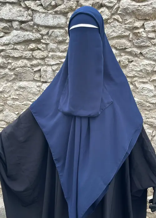 Niqab Sheyma 3 pièces Bleu foncé